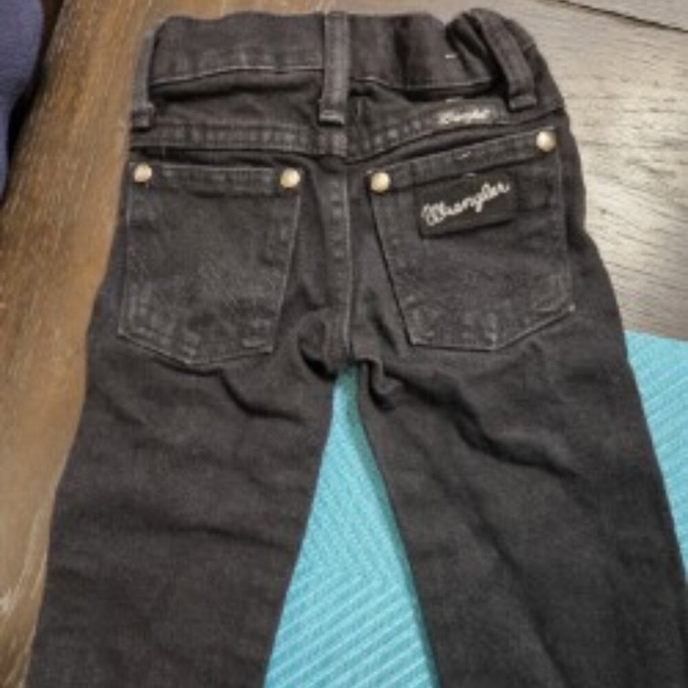 BLACK  INFANT TODDLER BOY WRANGLER JEANS SIZE 18M